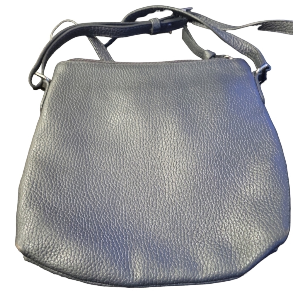 Hadaki Pebbled Leather Susan Crossbody Gray - Picture 3 of 9